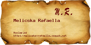 Melicska Rafaella névjegykártya